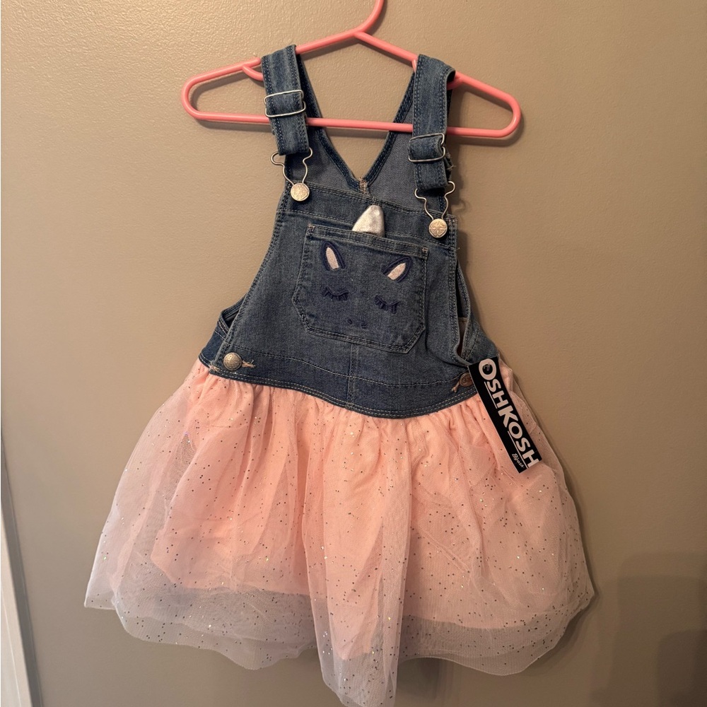 OshKosh B'gosh Denim and Pink Tutu Dress